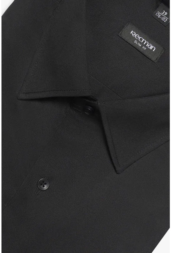 KOSZULA VERSONE 3153M DŁUGI RĘKAW SLIM FIT CZARNA