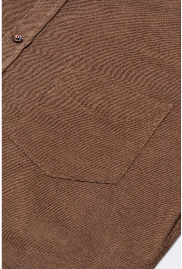 KOSZULA FORMENTO 3124 DŁUGI RĘKAW SLIM FIT BRĄZOWA