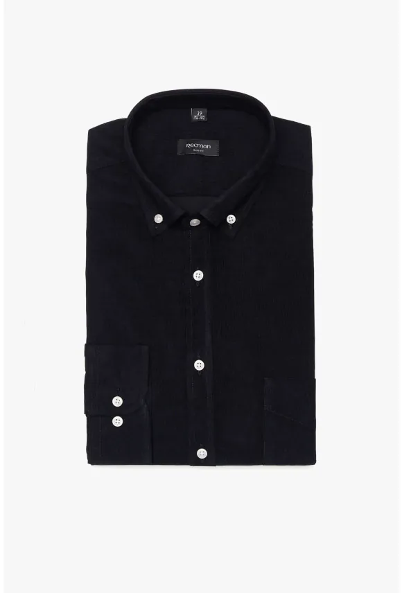 KOSZULA FORMENTO 3125 DŁUGI RĘKAW SLIM FIT CZARNA