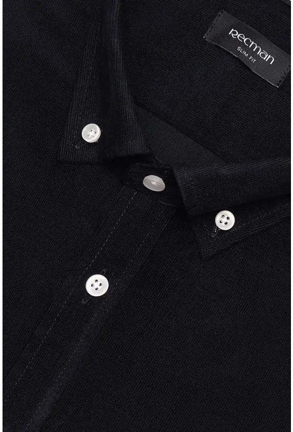 KOSZULA FORMENTO 3125 DŁUGI RĘKAW SLIM FIT CZARNA