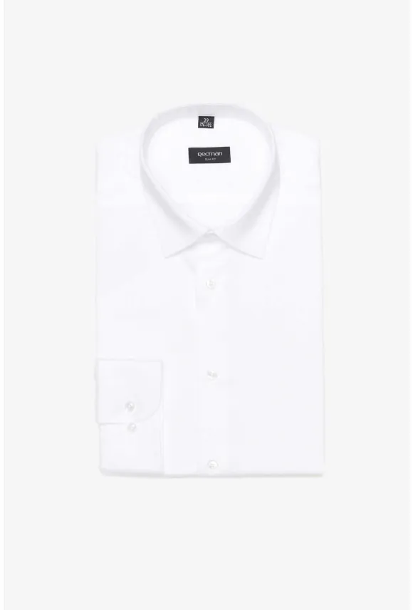 KOSZULA VERSONE 3146T DŁUGI RĘKAW SLIM FIT BIAŁA