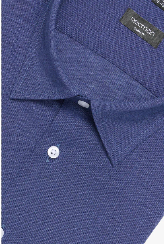 KOSZULA FORMENTO 3156D DŁUGI RĘKAW SLIM FIT GRANATOWA