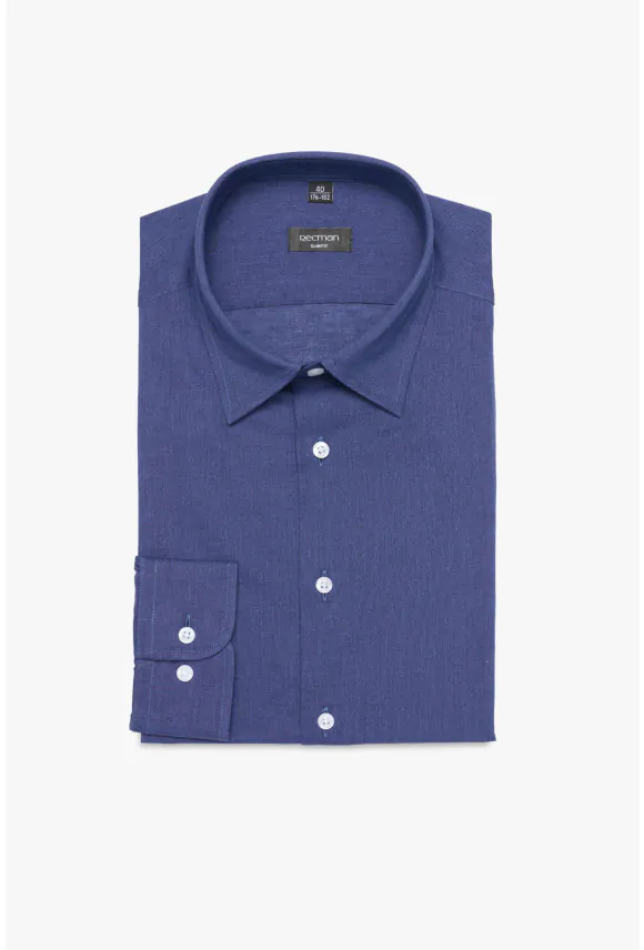 KOSZULA FORMENTO 3156D DŁUGI RĘKAW SLIM FIT GRANATOWA