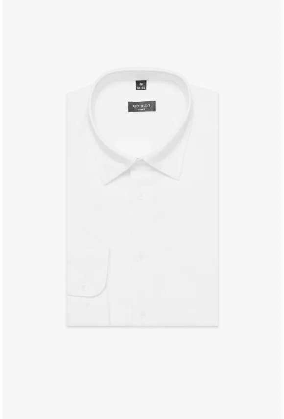 KOSZULA FORMENTO 3158D DŁUGI RĘKAW SLIM FIT BIAŁA
