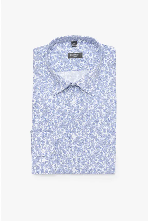 KOSZULA COLINE 3160D DŁUGI RĘKAW SLIM FIT BIAŁA