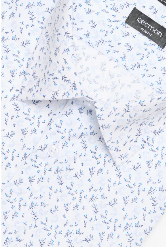 KOSZULA COLINE 3163D DŁUGI RĘKAW SLIM FIT BIAŁA