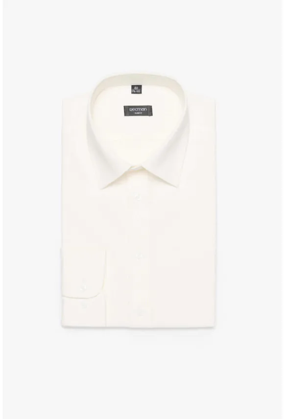 KOSZULA CORSINI 3165D DŁUGI RĘKAW SLIM FIT BIAŁA