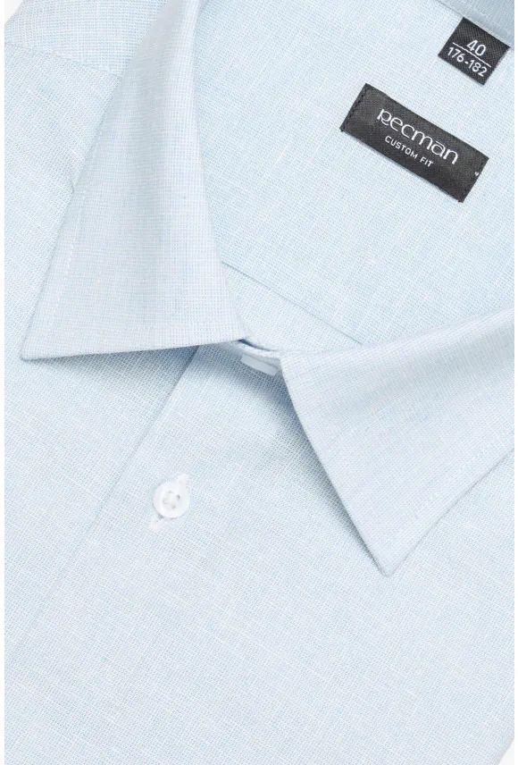 KOSZULA CORSINI 3167D DŁUGI RĘKAW CUSTOM FIT BŁĘKITNA