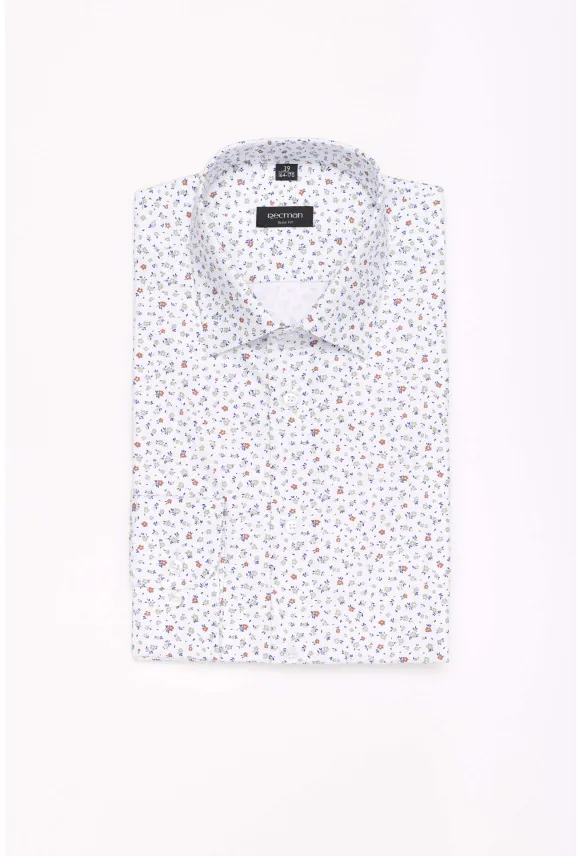 KOSZULA COLINE 3149T DŁUGI RĘKAW SLIM FIT BIAŁA
