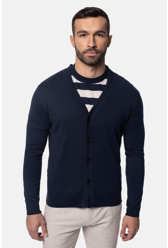 SWETER CALLOT ROZPINANY GRANATOWY