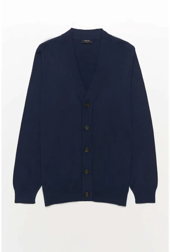 SWETER CALLOT ROZPINANY GRANATOWY