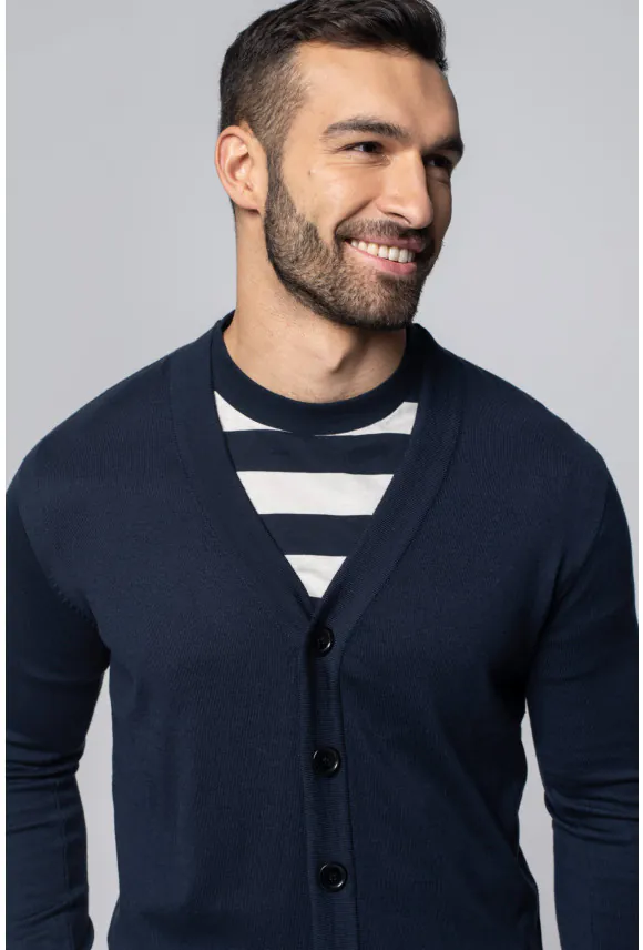 SWETER CALLOT ROZPINANY GRANATOWY
