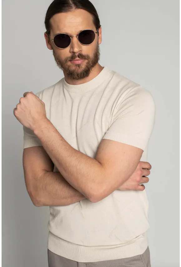 T SHIRT COLES BEŻOWY