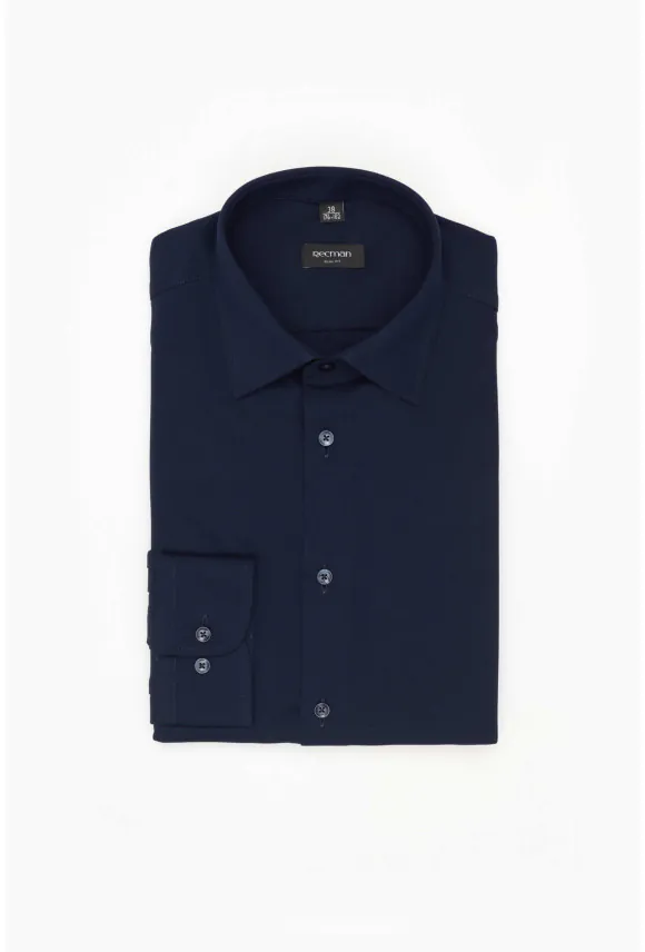 KOSZULA FORMENTO 3136 DŁUGI RĘKAW SLIM FIT GRANATOWA