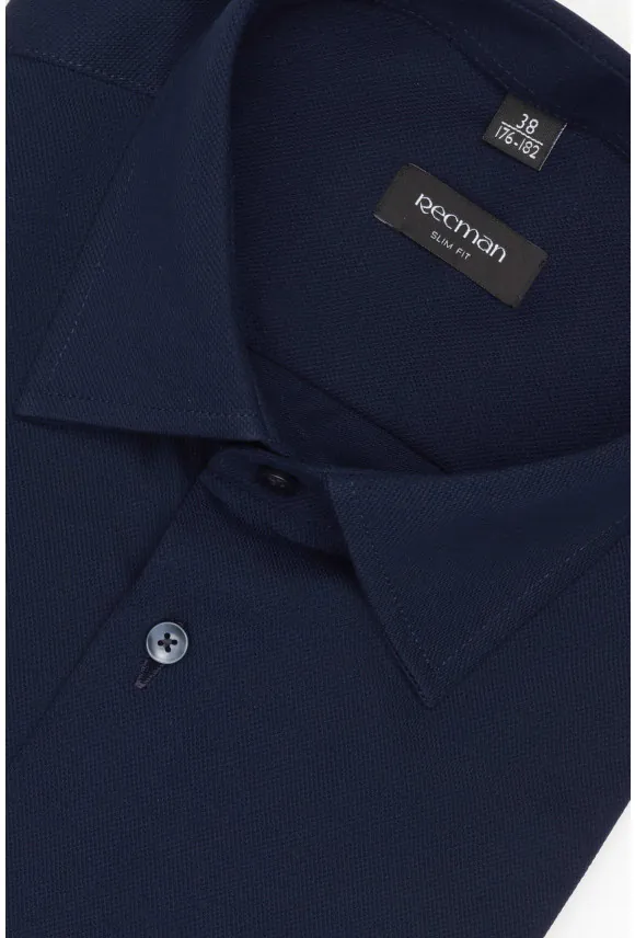 KOSZULA FORMENTO 3136 DŁUGI RĘKAW SLIM FIT GRANATOWA