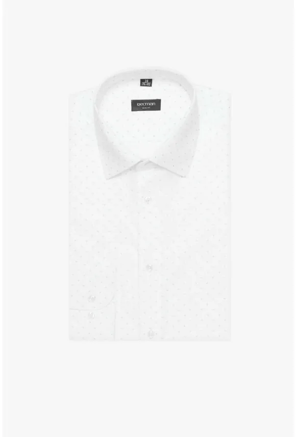 KOSZULA COLINE 3171T DŁUGI RĘKAW SLIM FIT BIAŁA