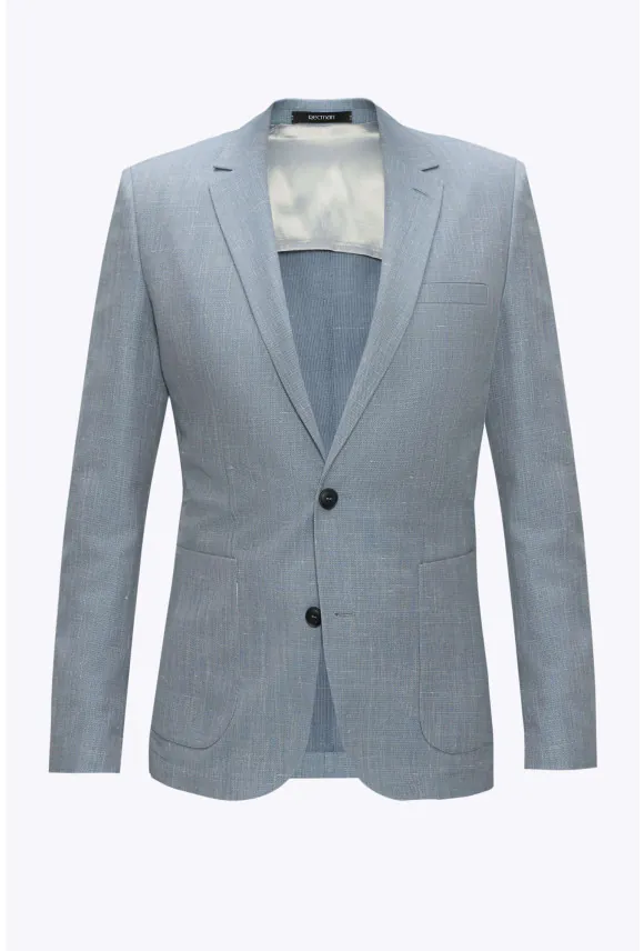 MARYNARKA SANZA NIEBIESKA SLIM FIT