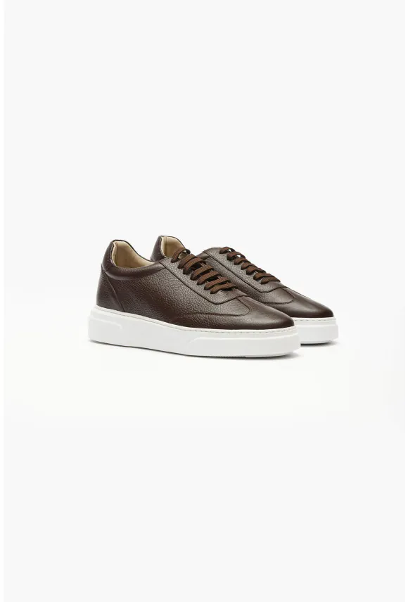 OBUWIE SNEAKERSY M1510 BRĄZOWE ZE SKÓRY NATURALNEJ