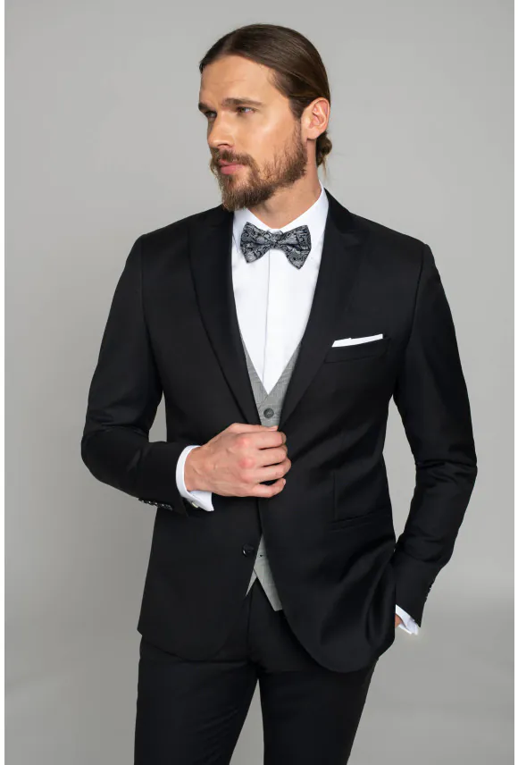 GARNITUR RADWIN 318 CZARNY SLIM FIT