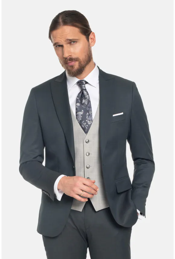 MARYNARKA SELLA ZIELONA SLIM FIT