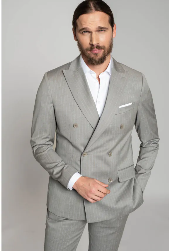 MARYNARKA BENWIN BEŻOWA SLIM FIT