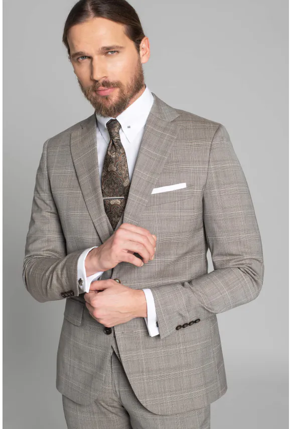 MARYNARKA DOWIN BRĄZOWA SLIM FIT