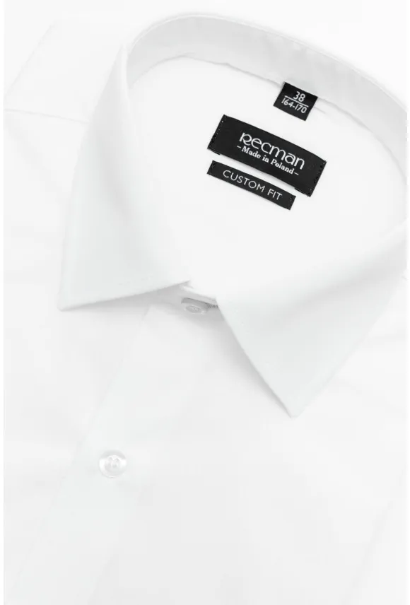 KOSZULA VERSONE 90001 DŁUGI RĘKAW CUSTOM FIT BIAŁA