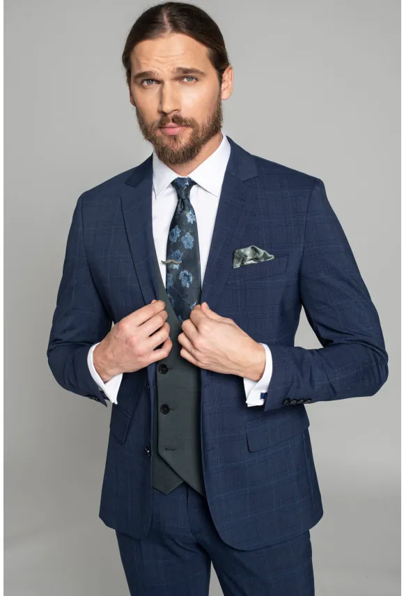 MARYNARKA NONZA GRANATOWA SUPER SLIM FIT