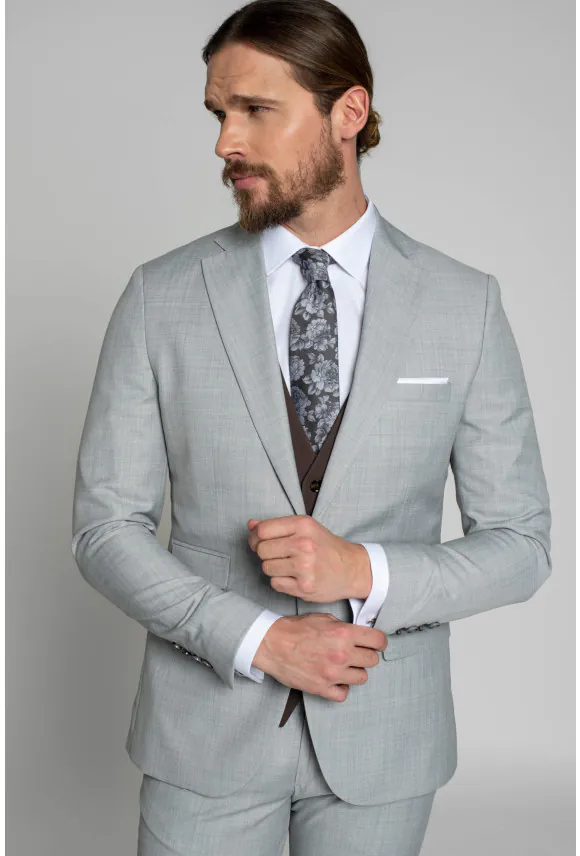 MARYNARKA ASCO SZARA SLIM FIT