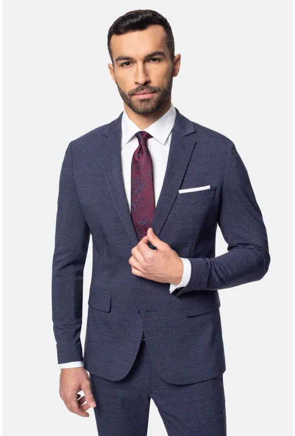 MARYNARKA GRADA GRANATOWA SLIM FIT