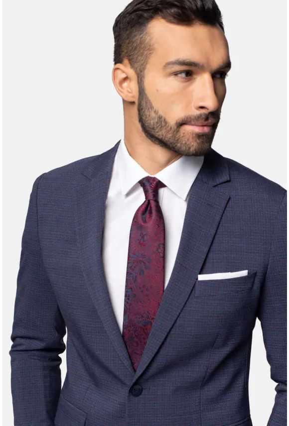 MARYNARKA GRADA GRANATOWA SLIM FIT