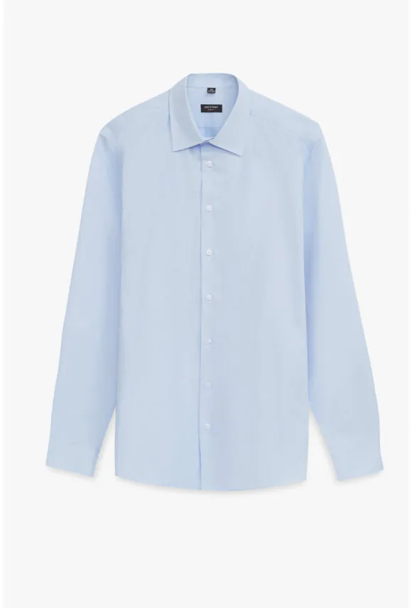 KOSZULA CORSINI 3183D DŁUGI RĘKAW SLIM FIT BŁĘKITNA