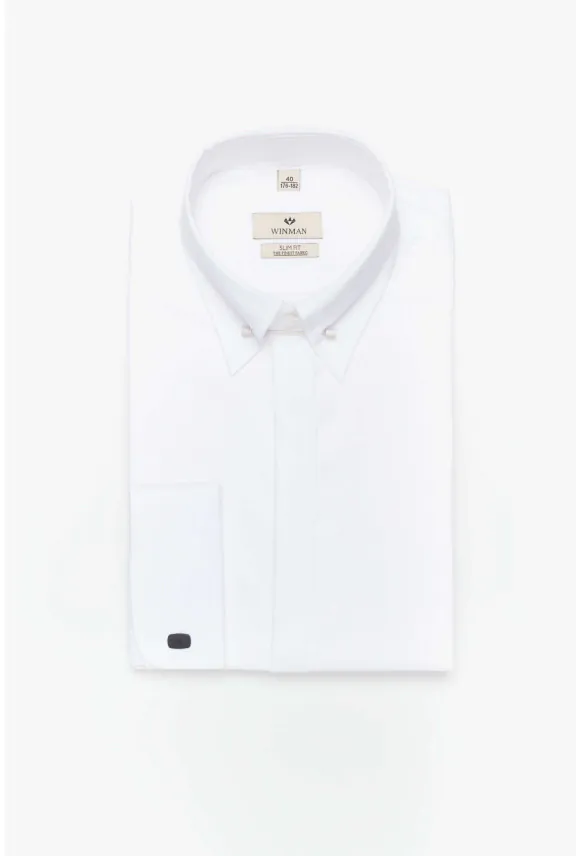 KOSZULA WINCASS 3155 SP SLIM FIT BIAŁA