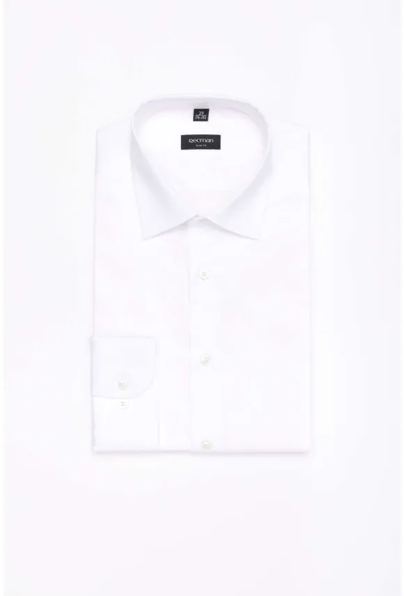 KOSZULA VERSONE 3228 DŁUGI RĘKAW SLIM FIT BIAŁY