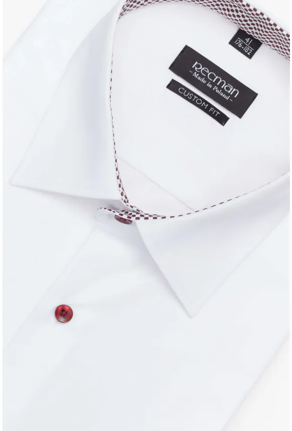 KOSZULA BEXLEY 2782E KRÓTKI RĘKAW CUSTOM FIT BIAŁA
