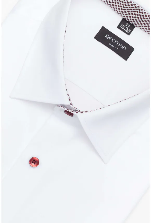 KOSZULA BEXLEY 2782E KRÓTKI RĘKAW SLIM FIT BIAŁA