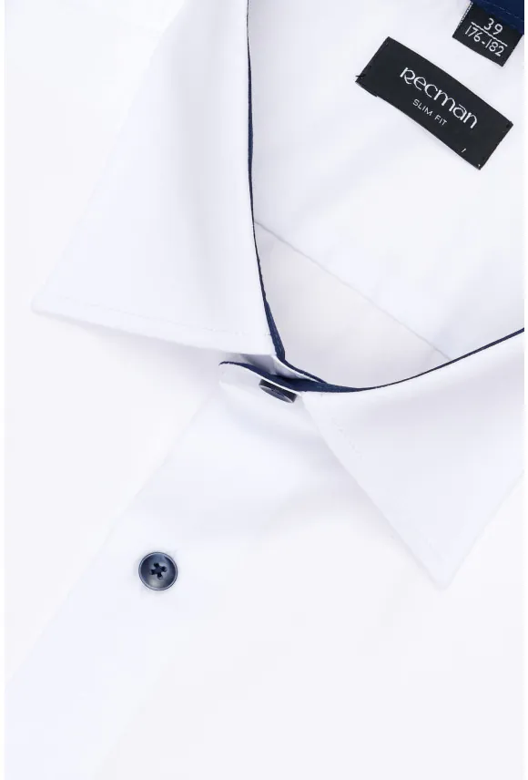 KOSZULA BEXLEY 2986/1E KRÓTKI RĘKAW SLIM FIT BIAŁA