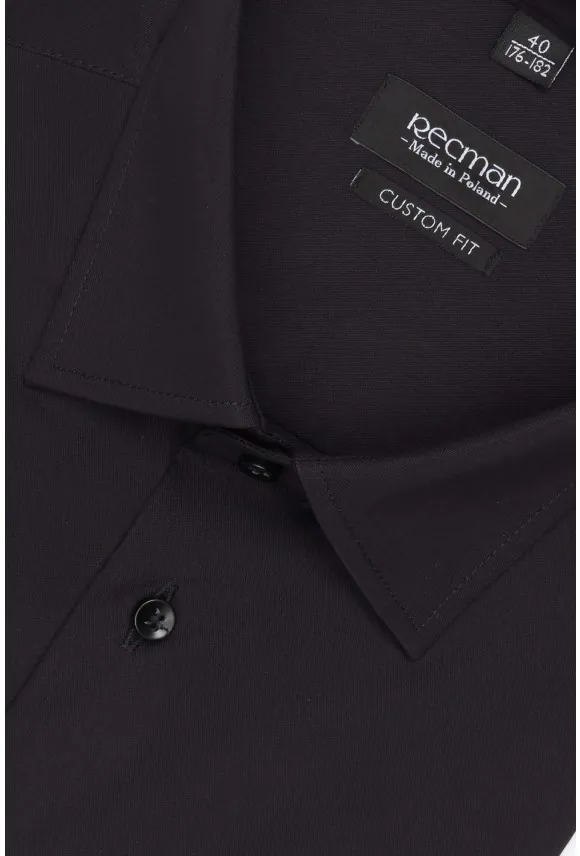 KOSZULA VERSONE 3092 KRÓTKI RĘKAW CUSTOM FIT CZERŃ