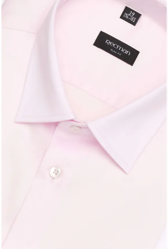 KOSZULA VERSONE 3186T DŁUGI RĘKAW SLIM FIT RÓŻ