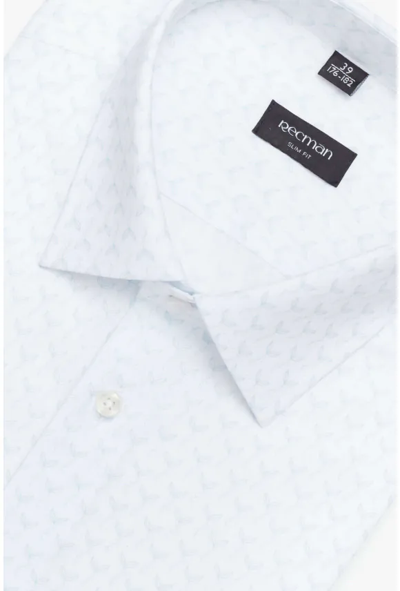 KOSZULA COLINE 3188T KRÓTKI RĘKAW SLIM FIT BIAŁA