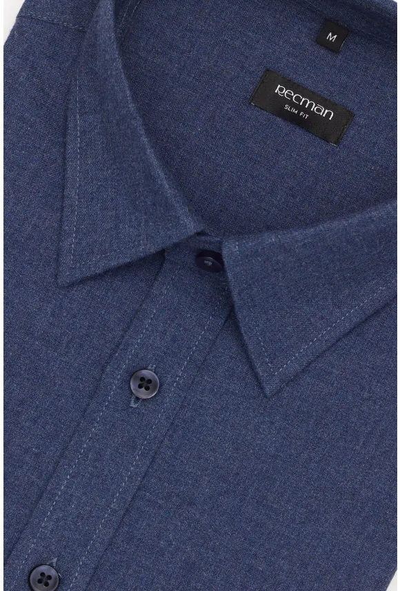 KOSZULA FORMENTO 3195D DŁUGI RĘKAW SLIM FIT GRANATOWA