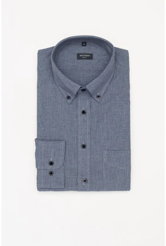 KOSZULA FORMENTO 3196D DŁUGI RĘKAW SLIM FIT SZARA