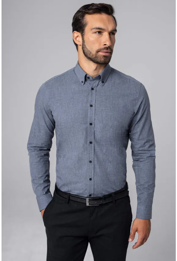 KOSZULA FORMENTO 3196D DŁUGI RĘKAW SLIM FIT SZARA