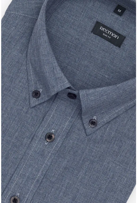 KOSZULA FORMENTO 3196D DŁUGI RĘKAW SLIM FIT SZARA