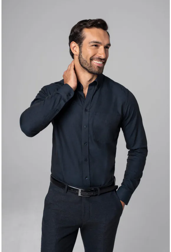 KOSZULA FORMENTO 3197D DŁUGI RĘKAW SLIM FIT GRANATOWA