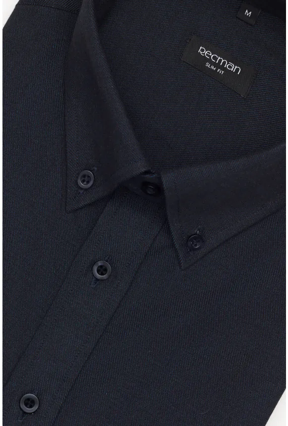 KOSZULA FORMENTO 3197D DŁUGI RĘKAW SLIM FIT GRANATOWA