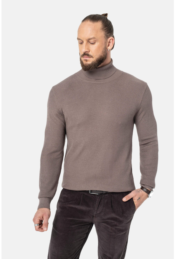 SWETER EVISA GOLF BRĄZOWY