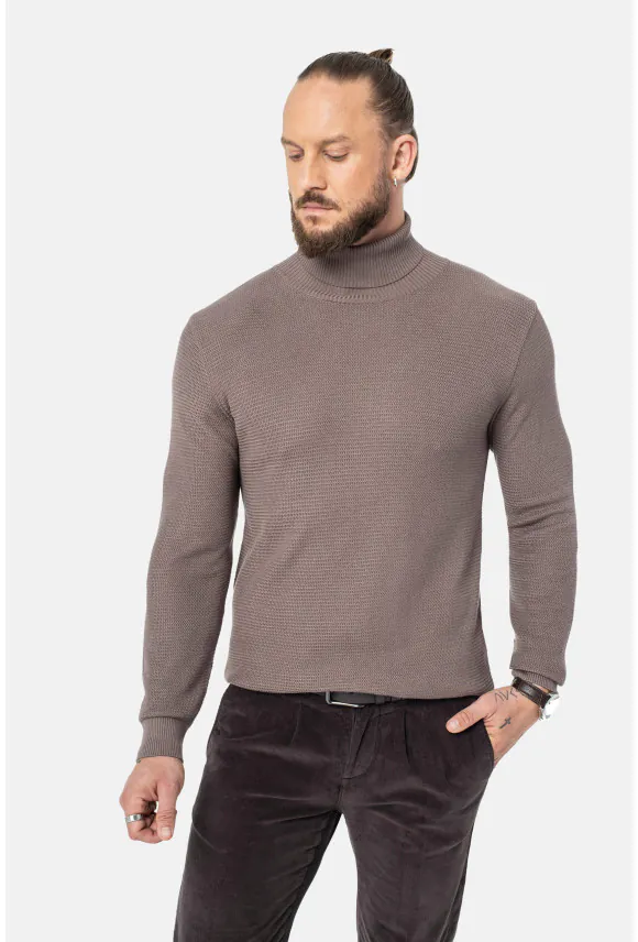 SWETER EVISA GOLF BRĄZOWY