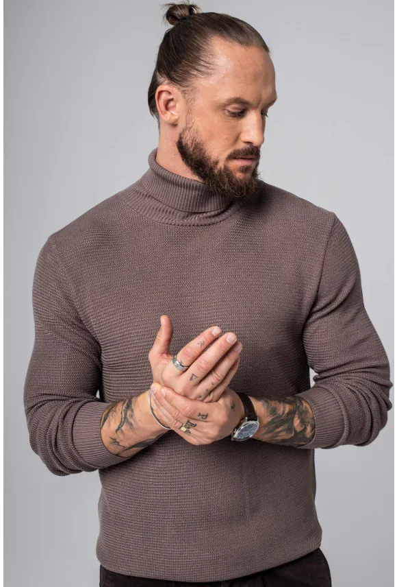 SWETER EVISA GOLF BRĄZOWY