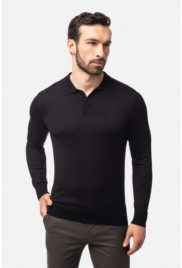 SWETER POTES PO CZARNY